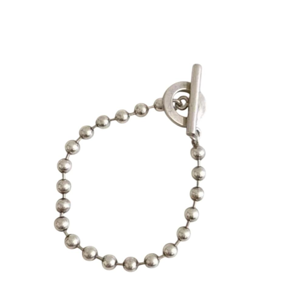 GUCCI Sterling Silver Ball Chain Bracelet Silver 925 W/Box - Picture 4 of 4